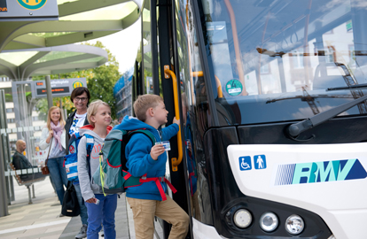 Einstieg in Bus