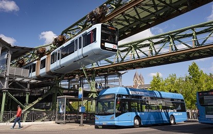 In Wuppertal fahren nicht nur Schwebebahnen emissionsfrei, sondern jetzt auch Wasserstoff-Busse.