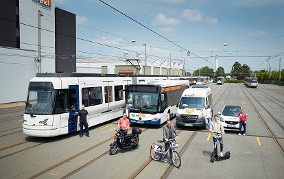 Von Alma bis TIER: Sharingangebote ergänzen den klassischen Linienverkehr mit Bus und Stadtbahn in Bielefeld.