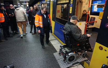 Rollstuhlfahrer in Essen