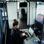 Setra Überlandbus als mobile COVID-19-Teststation