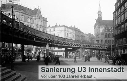 Anfang Februar beginnt die Sanierung der historischen U3-Strecke zwischen Rödingsmarkt und Mönckebergstraße in Hamburg.