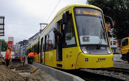 Umbau Haltestelle Landgericht (Bild: Ruhrbahn)