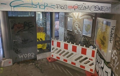 Graffiti am Bahnhof Köln-Nippes (Bild: NVR)