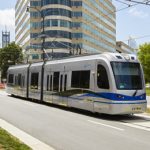 Batterie Hybridstraßenbahnen für Charlotte im Fahrgastbetrieb