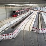 VAG nimmt erweiterte Abstellhalle für Straßenbahnen in Betrieb
