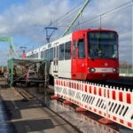 Schienenerneuerung auf der Mülheimer Brücke in Köln